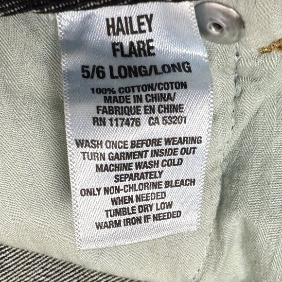 Y2K Aeropostale Hailey Flare Boot Cut Denim Jeans Size 5/6 Long Rip Distressed - Picture 5 of 10